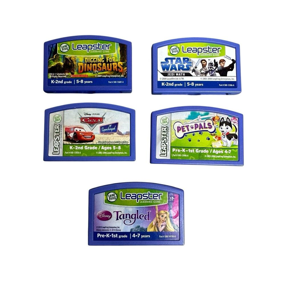 Leapfrog Leapster Phonics Learning Games Cartridges NOT TESTED! Lot of 5